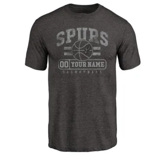 Men's San Antonio Spurs Custom Black Baseline T-Shirt