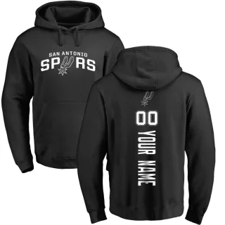 Men's San Antonio Spurs Custom Black Branded Backer Pullover Hoodie