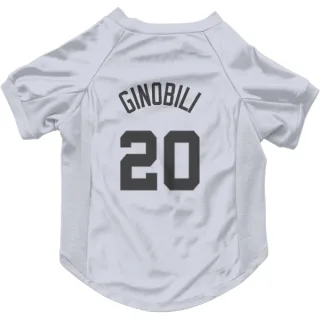 San Antonio Spurs Manu Ginobili Gray  Dog & Cat Pet Jersey