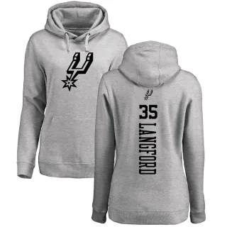 Women's San Antonio Spurs Romeo Langford Gray Branded Heathered One Color Backer Pullover Hoodie