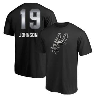 Youth San Antonio Spurs Alize Johnson Black Midnight Mascot T-Shirt