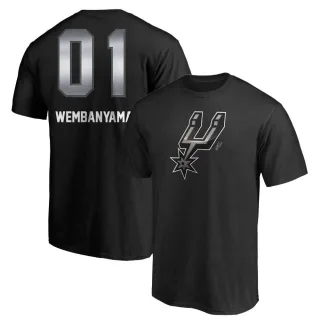 Youth San Antonio Spurs Victor Wembanyama Black Midnight Mascot T-Shirt